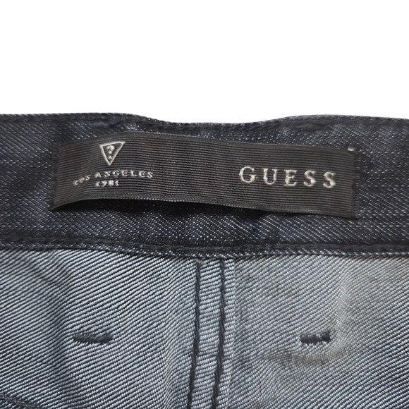 Guess Dark Blue Slim Straigh Mens Jeans Size 32x34 - Picture 2 of 9